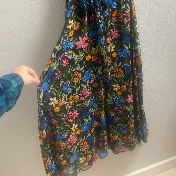 Kensie Blossoms Floral Print V-Neck Short Sleeve A-Line Dress size Zero - Picture 11 of 16